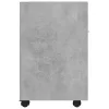 Betonszürke szerelt fa kerekes kisszekrény 33 x 38 x 60 cm