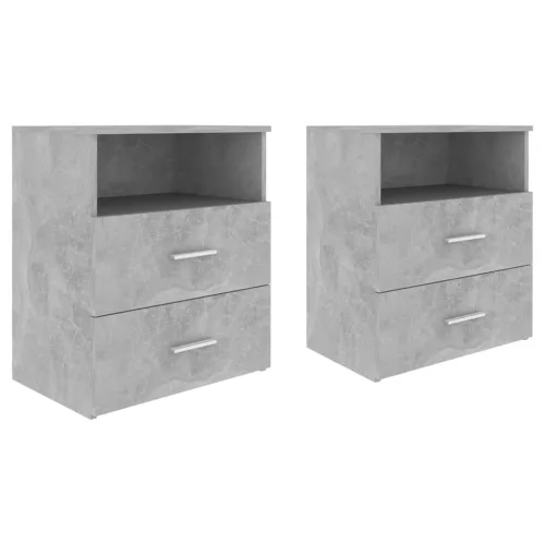 2 db betonszürke éjjeliszekrény 50 x 32 x 60 cm