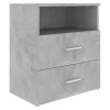 2 db betonszürke éjjeliszekrény 50 x 32 x 60 cm
