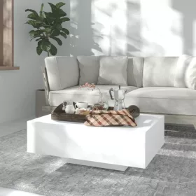 Fehér szerelt fa dohányzóasztal 85 x 55 x 31 cm