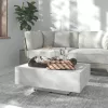 Betonszürke szerelt fa dohányzóasztal 85 x 55 x 31 cm