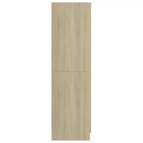 Sonoma tölgy színű szerelt fa ruhásszekrény 82,5x51,5x180 cm