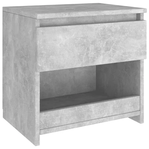 2 db betonszürke szerelt fa éjjeliszekrény 40 x 30 x 39 cm