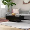 Fekete szerelt fa dohányzóasztal 90 x 60 x 31 cm