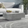 Betonszürke szerelt fa dohányzóasztal 90 x 60 x 31 cm