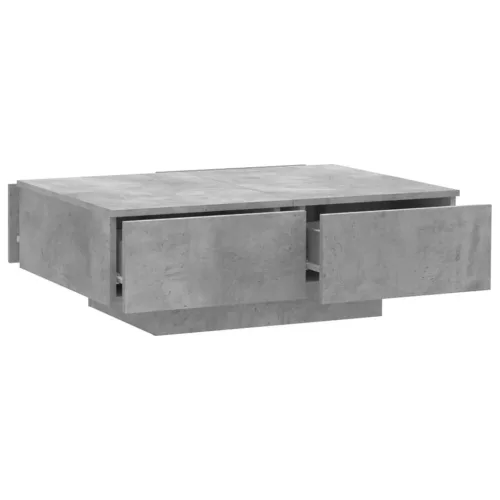 Betonszürke szerelt fa dohányzóasztal 90 x 60 x 31 cm