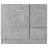 Betonszürke szerelt fa mosdószekrény 63 x 30 x 54 cm