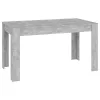 Betonszürke szerelt fa étkezőasztal 140 x 74,5 x 76 cm