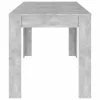 Betonszürke szerelt fa étkezőasztal 140 x 74,5 x 76 cm