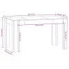 Betonszürke szerelt fa étkezőasztal 140 x 74,5 x 76 cm