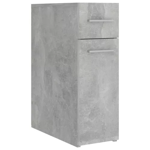 Betonszürke szerelt fa patikaszekrény 20 x 45,5 x 60 cm