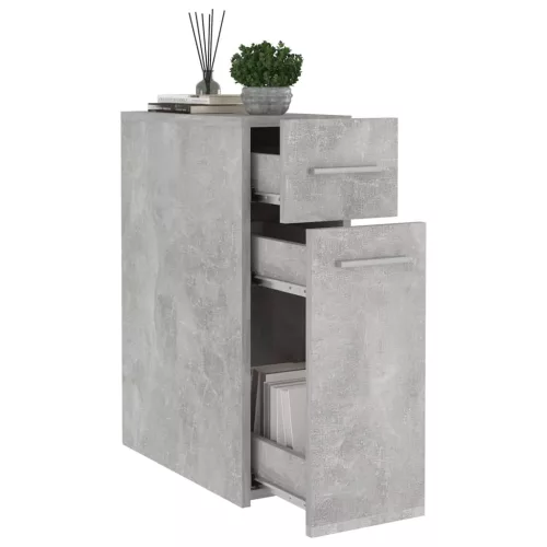 Betonszürke szerelt fa patikaszekrény 20 x 45,5 x 60 cm