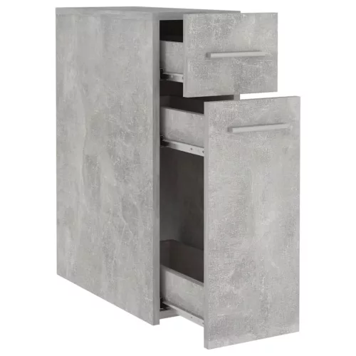 Betonszürke szerelt fa patikaszekrény 20 x 45,5 x 60 cm