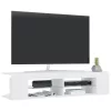 Fehér TV-szekrény LED-lámpákkal 135 x 39 x 30 cm