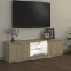 Sonoma tölgy színű TV-szekrény LED lámpákkal 120x30x36 cm