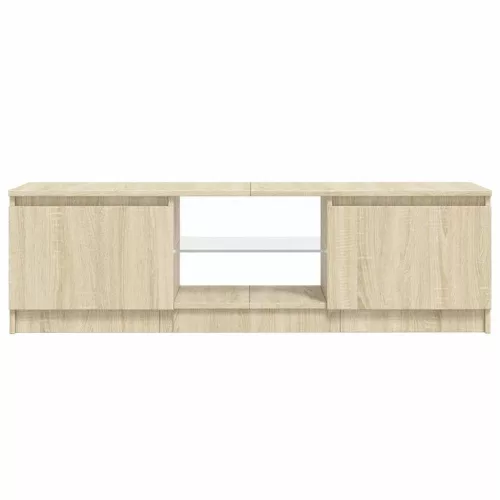 Sonoma tölgy színű TV-szekrény LED lámpákkal 120x30x36 cm
