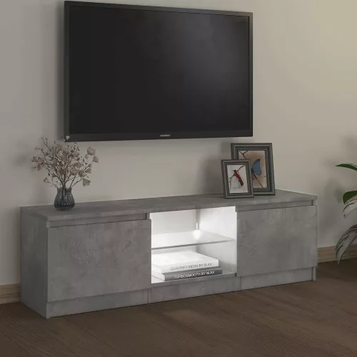 Szürke TV-szekrény LED-világítással 120 x 30 x 36 cm
