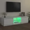 Fehér TV-szekrény LED lámpákkal 140 x 40 x 36 cm
