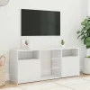 Fehér TV-szekrény LED lámpákkal 120 x 30 x 50 cm