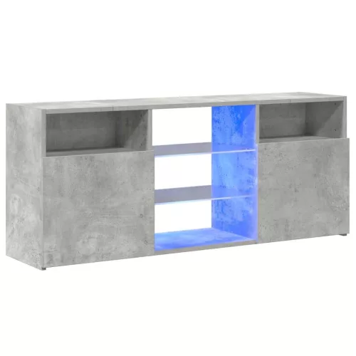 Szürke TV-szekrény LED-világítással 120 x 30 x 50 cm