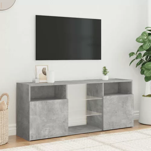Szürke TV-szekrény LED-világítással 120 x 30 x 50 cm