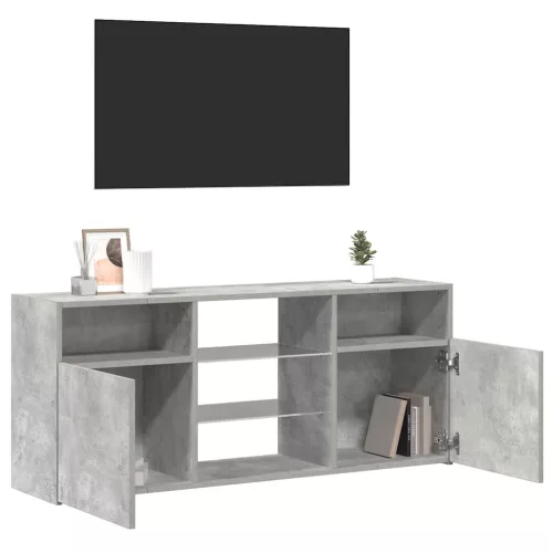 Szürke TV-szekrény LED-világítással 120 x 30 x 50 cm
