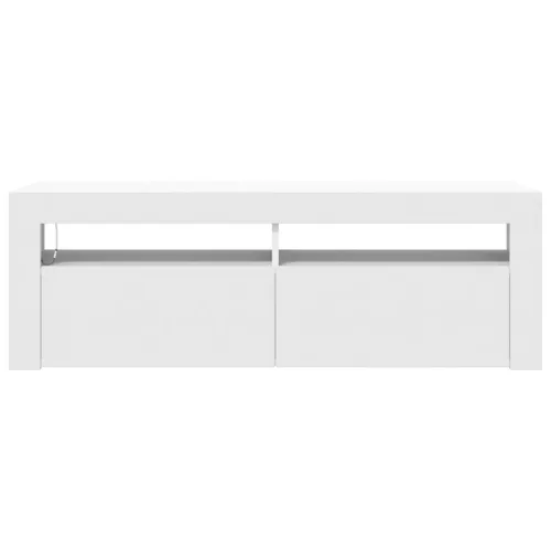 Fehér TV-szekrény LED-lámpákkal 120 x 35 x 40 cm