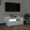 Fehér TV-szekrény LED-lámpákkal 90 x 35 x 40 cm