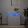Fehér tálalószekrény LED-világítással 80 x 35 x 75 cm