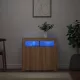 Sonoma tölgy színű tálalószekrény LED-világítással 80x35x75 cm
