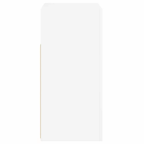Magasfényű fehér tálalószekrény LED-lámpákkal 80 x 35 x 75 cm