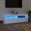 Fehér TV-szekrény LED-lámpákkal 120 x 35 x 40 cm