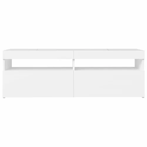 Fehér TV-szekrény LED-lámpákkal 120 x 35 x 40 cm