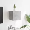 Betonszürke falra szerelhető TV-szekrény 30,5 x 30 x 30 cm