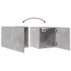 Betonszürke falra szerelhető TV-szekrény 30,5 x 30 x 30 cm