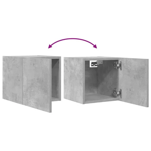 Betonszürke falra szerelhető TV-szekrény 30,5 x 30 x 30 cm