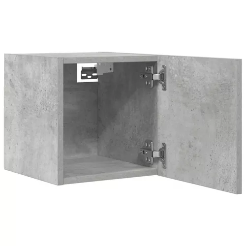 Betonszürke falra szerelhető TV-szekrény 30,5 x 30 x 30 cm