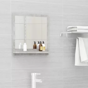   Betonszürke szerelt fa fürdőszobai tükör 40 x 10,5 x 37 cm