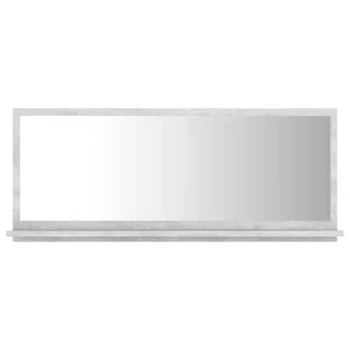 Betonszürke forgácslap fürdőszobai tükör 90 x 10,5 x 37 cm