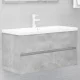 Betonszürke szerelt fa mosdószekrény 90 x 38,5 x 45 cm