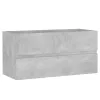 Betonszürke szerelt fa mosdószekrény 90 x 38,5 x 45 cm