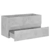 Betonszürke szerelt fa mosdószekrény 90 x 38,5 x 45 cm