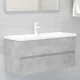 Betonszürke szerelt fa mosdószekrény 100 x 38,5 x 45 cm