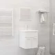 2 részes fehér forgácslap fürdőszobai bútorszett
