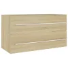 2 részes sonoma-tölgy színű forgácslap fürdőszobai bútorszett