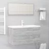 2 részes betonszürke forgácslap fürdőszobai bútorszett