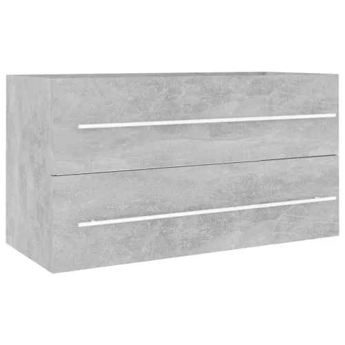 2 részes betonszürke forgácslap fürdőszobai bútorszett