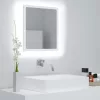 Fehér akril LED-es fürdőszobai tükör 40 x 8,5 x 37 cm