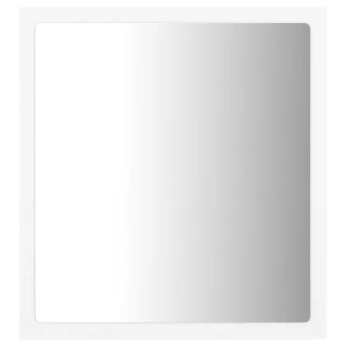 Fehér akril LED-es fürdőszobai tükör 40 x 8,5 x 37 cm