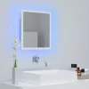 Fehér akril LED-es fürdőszobai tükör 40 x 8,5 x 37 cm